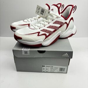 Adidas Men's Size 10.5 Impact FLX White Red‎ Running Training Sneakers Shoes